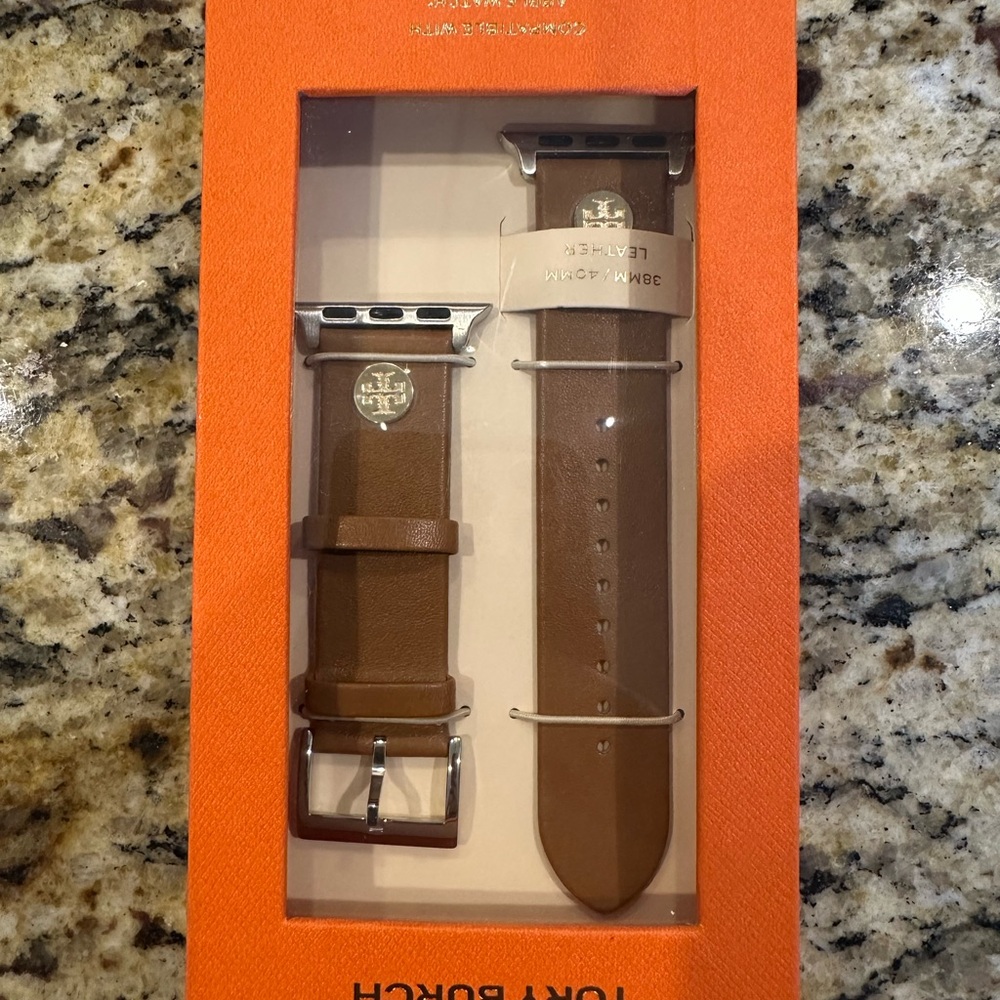 Tory Burch Brown Leather Watch Strap